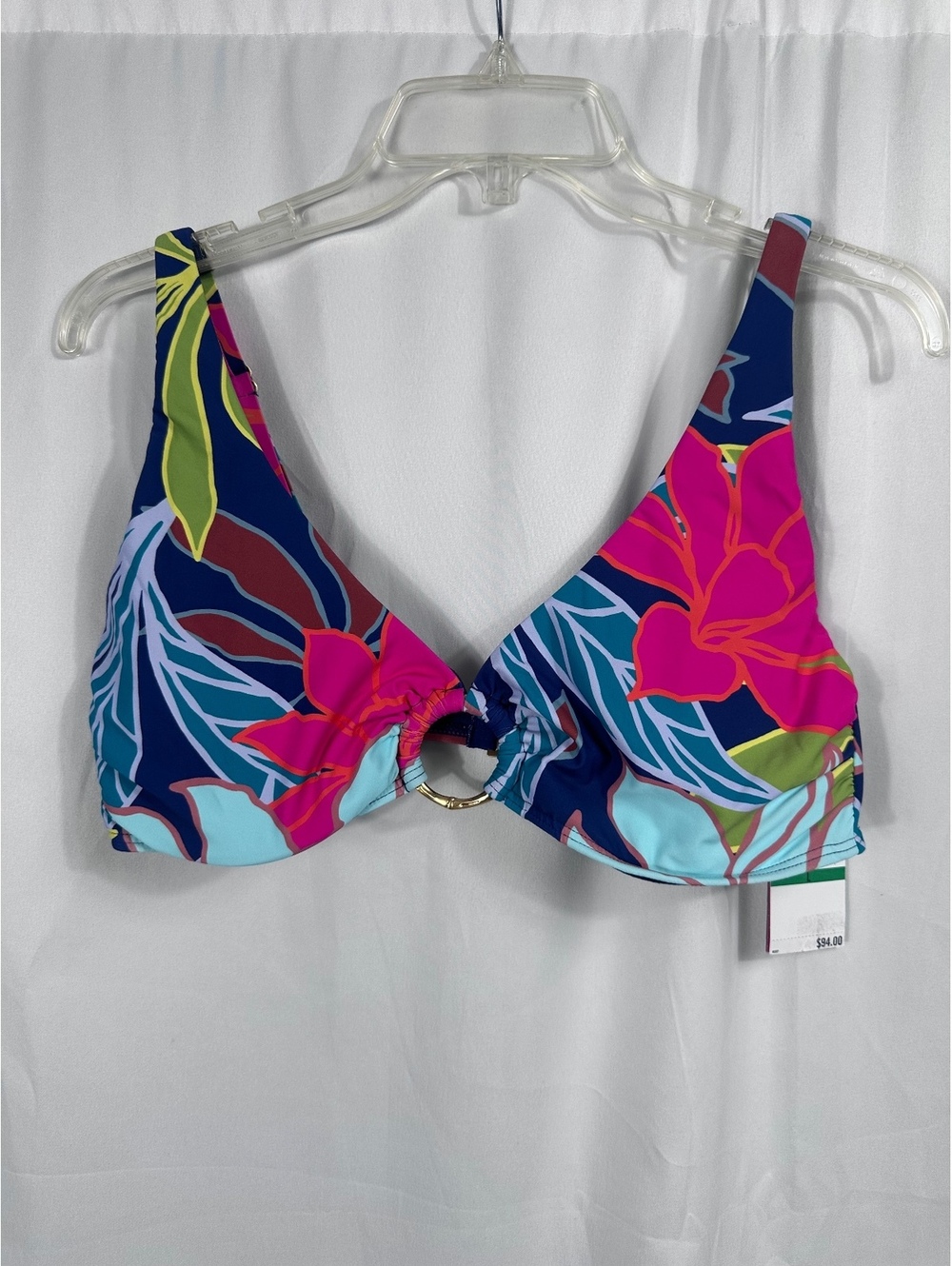 Vince Camuto Women's Multi Color Floral Bikini Top Size Large